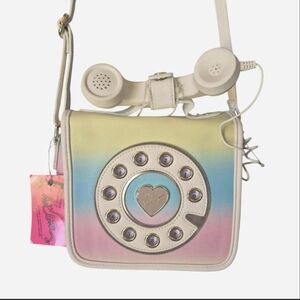 NWT Betsey Johnson Purse Retro Telephone Bag Working Speaker Phone Collectible
